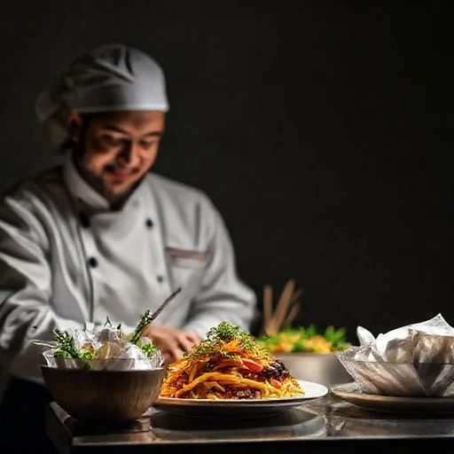A highly textural macro shot of freshly baked artisanal bread, perhaps a sourdough boule, with a perfectly blistered crust and visible air pockets, suggesting fermentation and expert baking. Focus on the golden-brown crust and intricate patterns. Style: Rustic luxury, artisanal baking, tactile.
